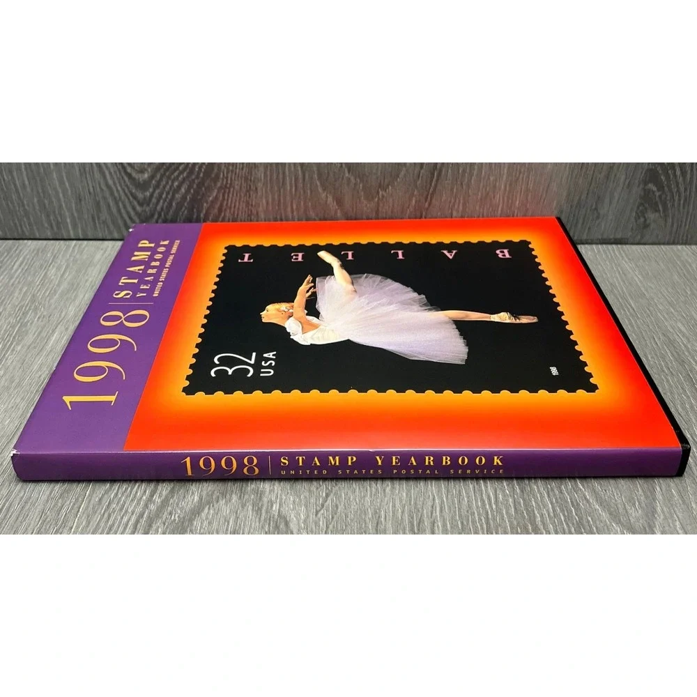 1998 Stamp Yearbook USPS Commemorative Collection Hardcover Book with Stamps